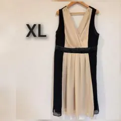バイカラーパーティドレス