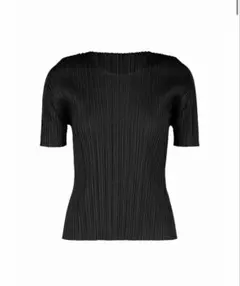 【美品】PLEATS PLEASE プリーツプリーズ半袖トップス黒ブラックのサムネイル