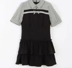 evelyn ドッキングティアード ワンピース OP ブラック