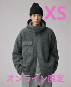 XS グレー ボアフリーススナップパーカ ENGINEERED GARMENTS