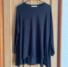 ブラック 長袖 Tシャツ ポケット付き Mサイズ