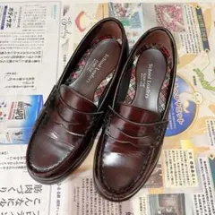 HARUTA スクールローファー 22.5cm EEE ブラウン 3E ガールズ