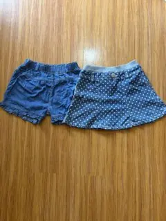 デニムスカート　ショートパンツ　セット 120サイズ