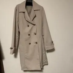 ベージュ　トレンチコート　スプリングコート