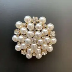 ブローチ パール コサージュ 卒園卒業式 入園入学式 ゴールド
