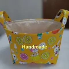 【ハンドメイド】布バスケットMサイズ