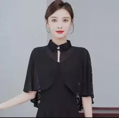 ボレロ 黒　ブラック　フォーマル 結婚式 パーティー