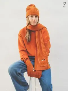 ユニクロ アニヤハインドマーチ ラム セーター オレンジ L タグ付き 未開封