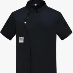 コック服 調理服 半袖 黒 XL 飲食店 厨房 ユニフォーム 新品のサムネイル