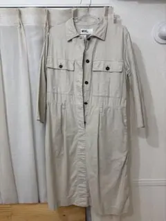 MHL. ベージュ シャツワンピース Mサイズ