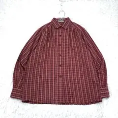 【レディース】NINARICCI 長袖シャツ 総柄 チェック 暖色系 ピンクのサムネイル