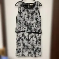 Bou Jeloudパームツリー柄 ノースリーブ ワンピース 美品　期間限定割引