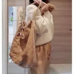 キルティング　ボア　チェーン　バッグ　ヴィオラドーロ　zara