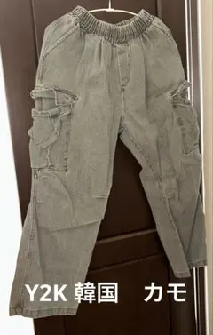 カーゴパンツ　ミリタリー　Y2K カモ　バギーパンツ　ストリート