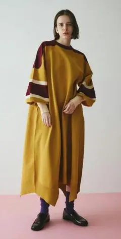 ヘリンドットサイ ラインスリーブニットドレス ニットワンピ※新品※ ヘリンドットサイ ラインスリーブニットドレス ニットワンピ※新品