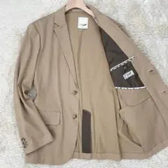 【未使用タグ付き】クロコダイル テーラードジャケット ベージュ LLサイズ