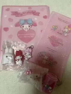 My Melody マイメロディ キーホルダー・ファイル等 6点まとめ売り