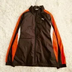 プーマ ウィンドブレーカー サイドライン 黒 赤 白（150）ロゴ スポーツ