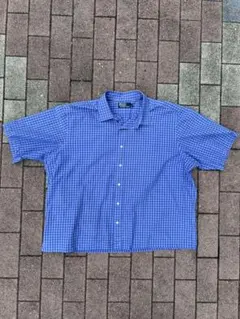 Polo by Ralph Lauren 半袖シャツ 2XLT 青 チェック柄