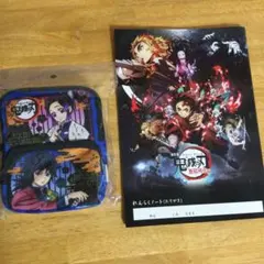 鬼滅の刃無限列車編　連絡ノート　　カラビナ付きミニリュック　セット