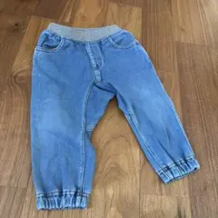 無印良品　ベビー　80㎝　デニム風 パンツ ウエストゴム