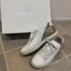 JIMMY CHOO スニーカー ダイヤモンド グリッター 37 箱付 ホワイト
