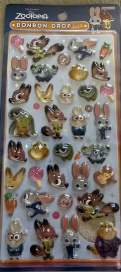 レア　新品　正規品　ズートピア ボンボンドロップシール ディズニー　第一弾