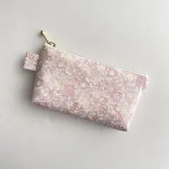 13cmファスナーポーチ リバティ ハンドメイド ミシェル キラキラ ラメ