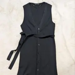 GU ノースリーブロングベスト ジャンパースカート