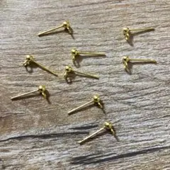 サージカルステンレス 3mm 丸玉ピアス  ゴールド