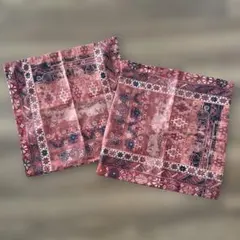 【未使用】クッションカバー 2枚セット 45×45 キリムトルコ柄