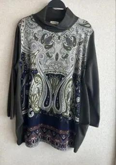 Century ペイズリー柄 タートルネックチュニック