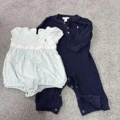 Ralph Lauren 6M 、9Mロンパース2点セット