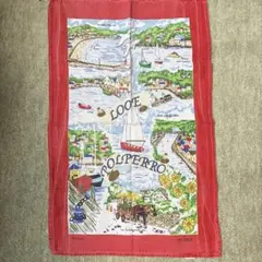 ビンテージ イギリス Looe Polperro ティータオル