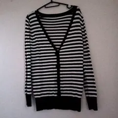 INGNI ストライプ Vネック カーディガン 長袖