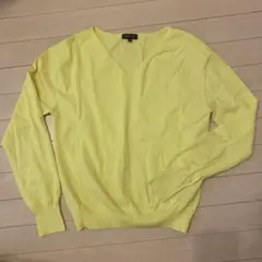 INDIVI イエロー Vネックセーター 38