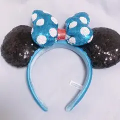 ディズニー スパンコールカチューシャ 水玉 ミニー
