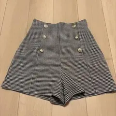 レディース ギンガムチェック ハイウエストショーパンのサムネイル
