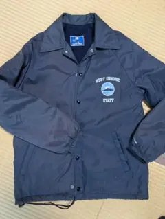 USA古着　コーチジャケット　Champion アメリカ製　 ネイビー