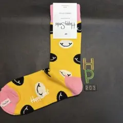 Happy Socks イエロー スマイル柄 ソックスのサムネイル