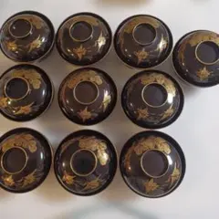t*0様 金縁漆器の椀 10個セット