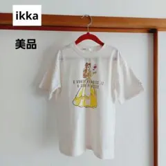 美品　ikka Disney ベル プリンセス プリント 半袖 Tシャツ