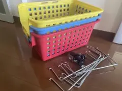 カラフル収納バスケット3個セット