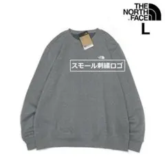 ノースフェイス スウェット US限定 ロゴ刺繍(L)グレー 181130