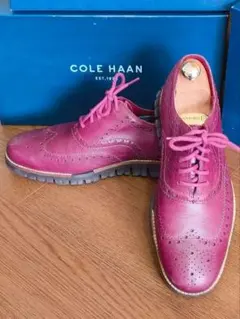 【希少色！】定価5万人気コールハーンゼログランド初代オックスフォード赤8.5防水