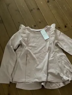 新品140any FAM フリル付き長袖トップス ピンク