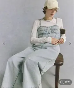 新品　LOWRYS FARM CONEデニムサロペット