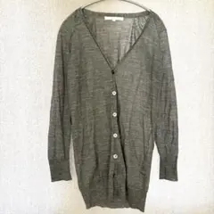 美品✦NATURAL BEAUTY シアーニットカーディガン M グレー