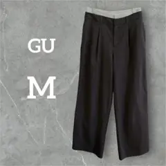 GU ジーユー 【Ｍ】ダブルウエストワイドパンツQ＋E レディース ワイドパンツ