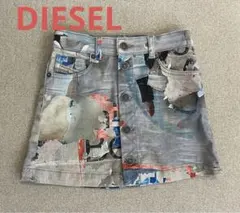 DIESELキッズ女の子　デニムスカートグラフィックプリントスカート8Y132㎝